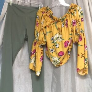 Live for truth crop blouse combo